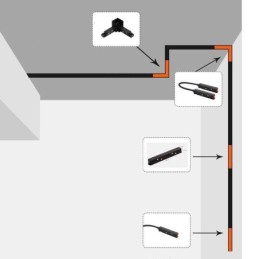 Magnetic Track Lighting Accessories Recessed Track Rail Corner Connection