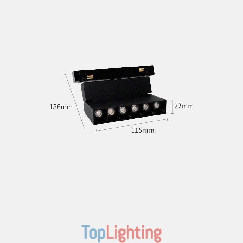 Magnetic Track Light Recessed Spotlight Decorative Light 6M*2