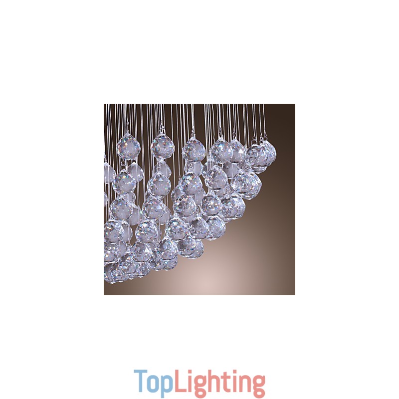 Modern Contemporary Crystal Chrome Chandelier Flush Mount