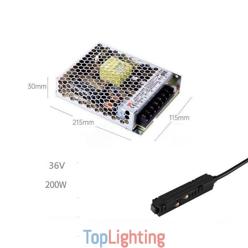 Track Light Driver 200W 36V Driver Power Supply With A Magnetic Track Power Connector