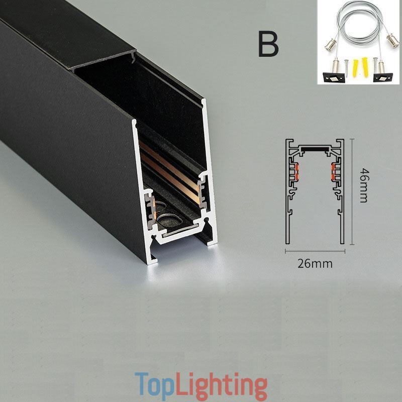 Recessed Track Lighting Rails Magnetic Aluminum Track Surface Profile Ultra Thin Track Light Strip 100cm