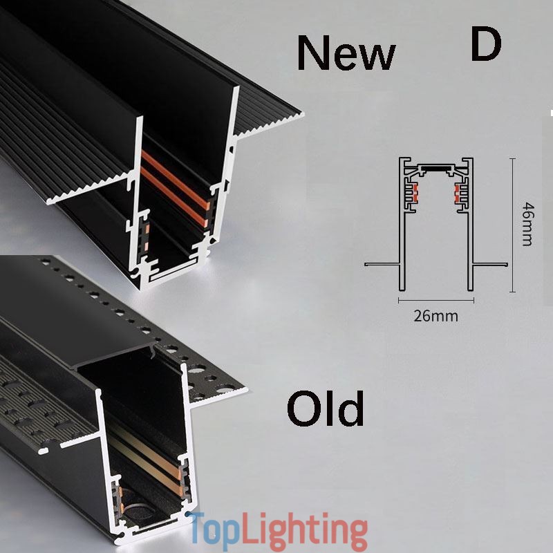 Recessed Track Lighting Rails Magnetic Aluminum Track Surface Profile Ultra Thin Track Light Strip 100cm