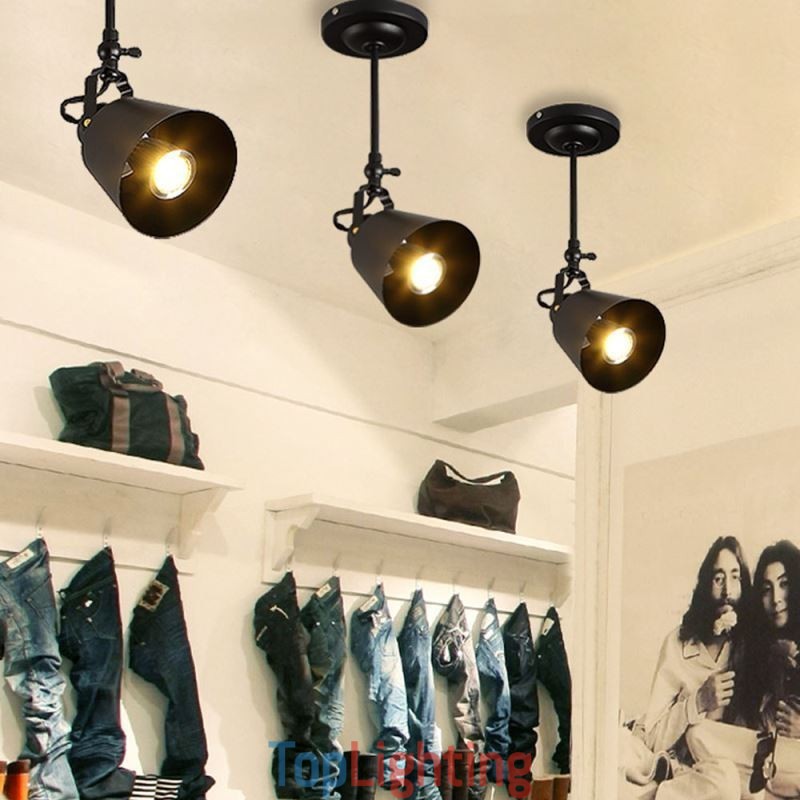 Rustic Iron Spotlight Countryside Vintage Ceiling Light