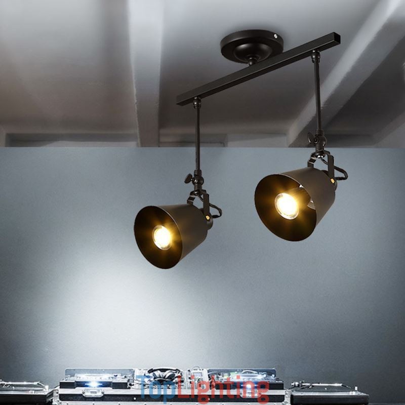 Rustic Iron Spotlight Countryside Vintage Ceiling Light
