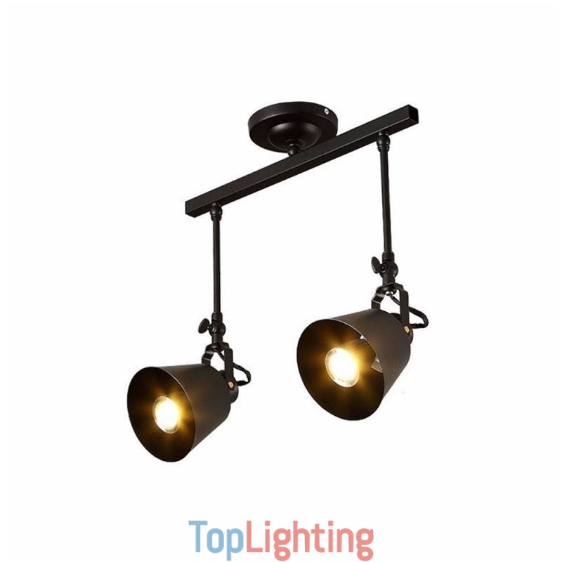 Rustic Iron Spotlight Countryside Vintage Ceiling Light