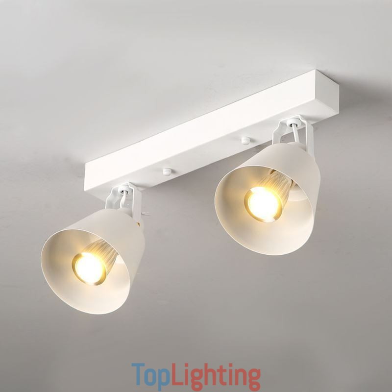 Rustic Vintage Spotlight Industrial Iron Track Lighting