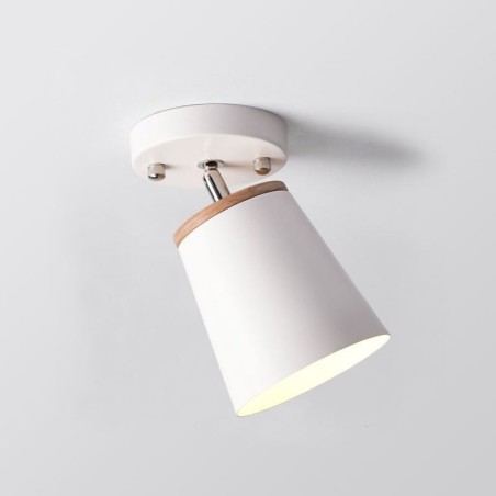 Nordic Iron Spotlight Wooden Simple Ceiling Light(Single Light) Nordic Iron Spotlight Wooden Simple Ceiling Light(Single Light)