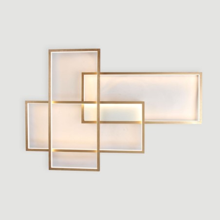 Gold Modern Comtemporary Alumilium Painting Ceiling Light Flush Mount Light with Remoter Dimmer for Living Room Bed Room (Can Also be Used as Wall Light) Gold Modern Comtemporary Alumilium Painting Ceiling Light Flush Mount Light with Remoter Dimmer for Living Room Bed Room (Can Also be Used as Wall Light)