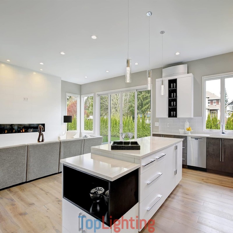 3 Light Artistic Pendant Light with Glass Shades G4 Bulb Base
