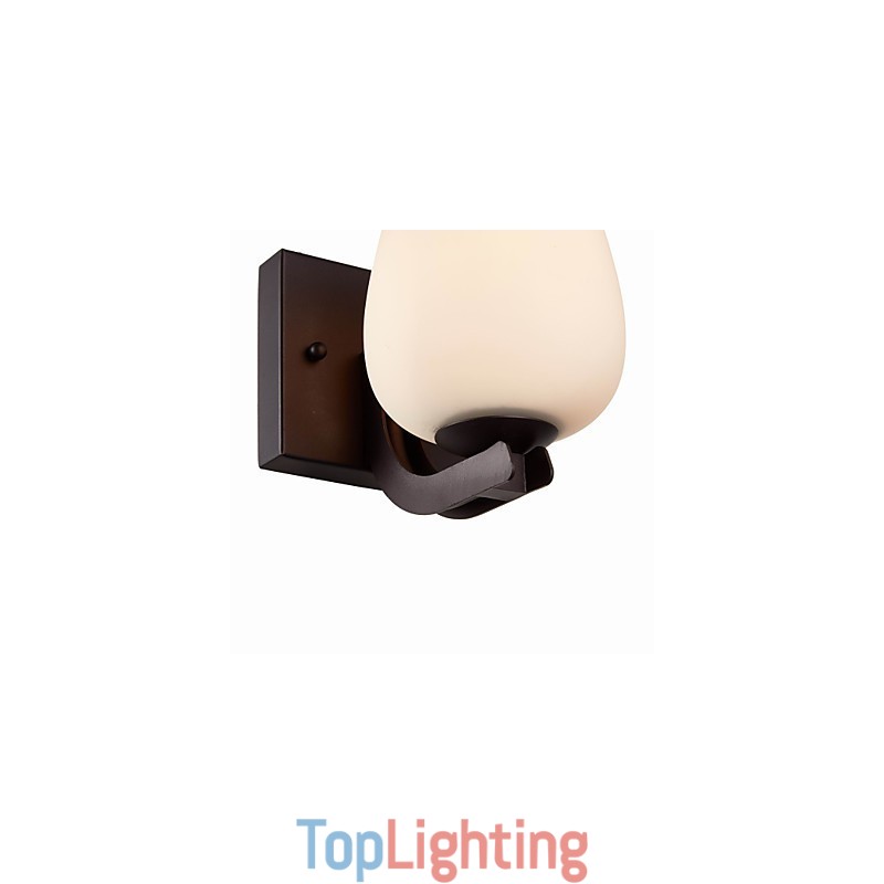 Iron Wall Lamp with Glass Shade Classic Modern Lighting Wall Sconces