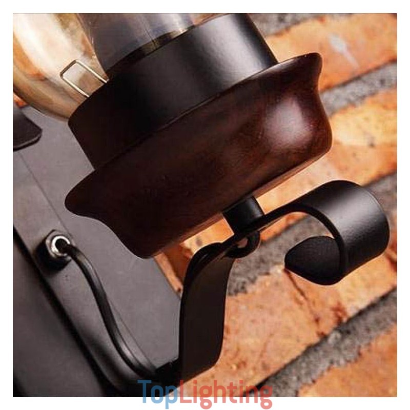 Retro Rustic Nordic Glass Wall Lamp Bedroom Bedside Wall Sconce Vintage Industrial Wall Light Fixtures