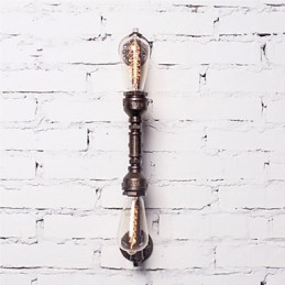 Wroguht Iron Water Pipe Wall Lamp Vintage Aisle Lights Loft Iron Wall Lamp Edison Incandescent Light Bulb FJ DB2 046A0
