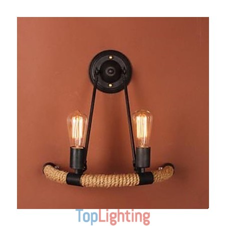 Contracted Balcony Stair Lamp Semicircle Hemp Rope Wall Lamp Contracted Balcony Stair Lamp Semicircle Hemp Rope Wall Lamp