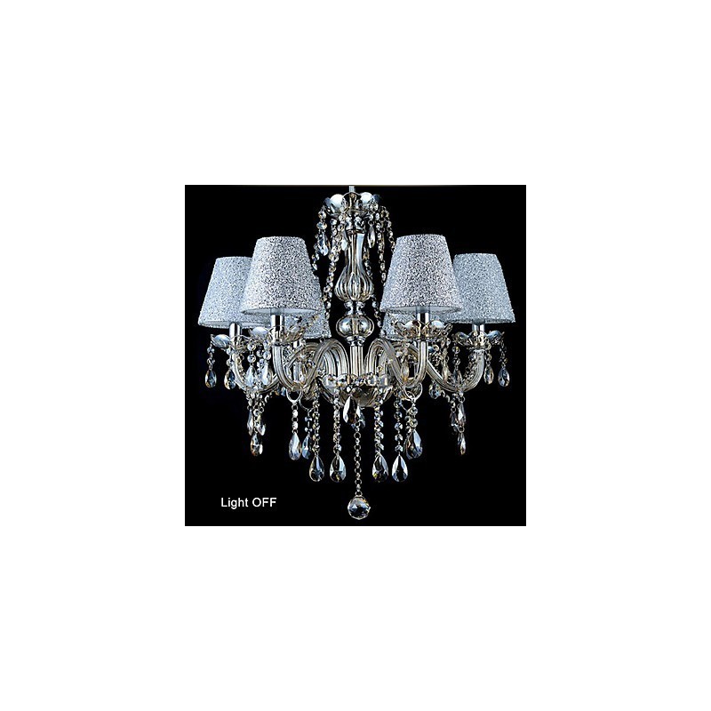Modern Contemporary Classic Vintage Crystal Electroplated Glass Chandelier