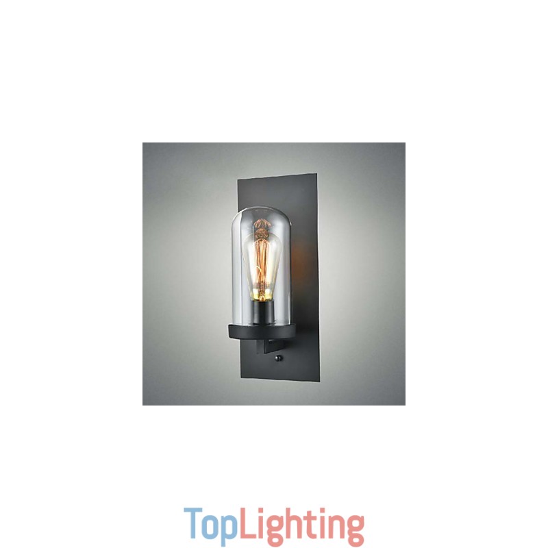 Rustic Style Fixtures Iron Glass Wall Sconce Retro Wall Lamp Light From US