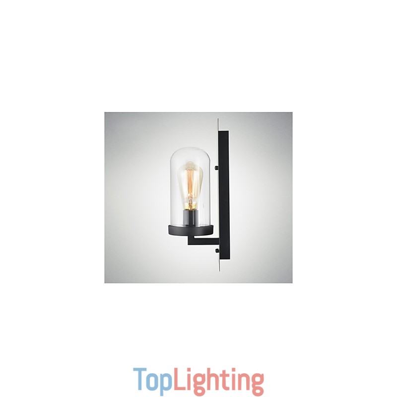 Rustic Style Fixtures Iron Glass Wall Sconce Retro Wall Lamp Light From US