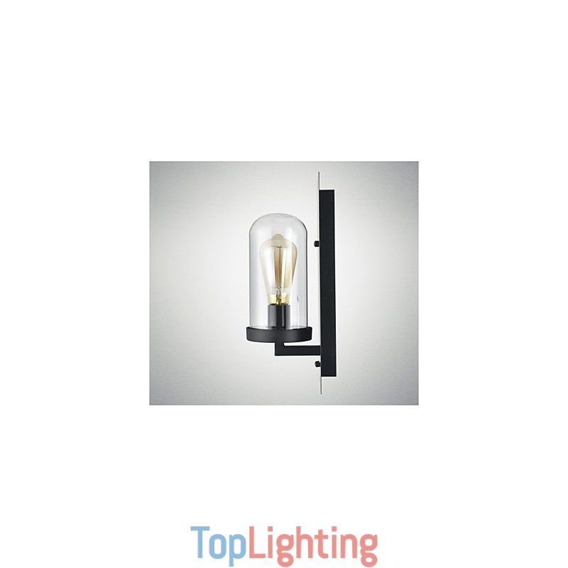 Rustic Style Fixtures Iron Glass Wall Sconce Retro Wall Lamp Light From US