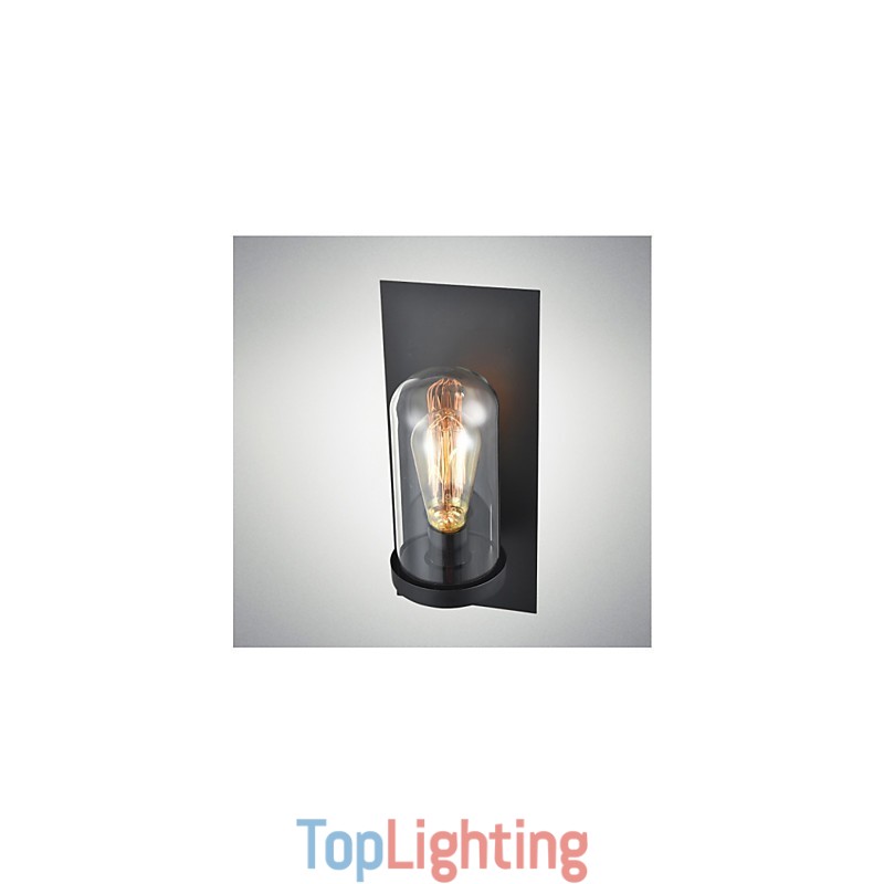 Rustic Style Fixtures Iron Glass Wall Sconce Retro Wall Lamp Light From US