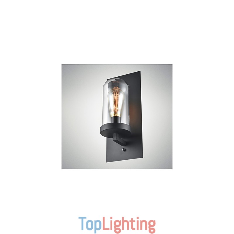 Rustic Style Fixtures Iron Glass Wall Sconce Retro Wall Lamp Light From US