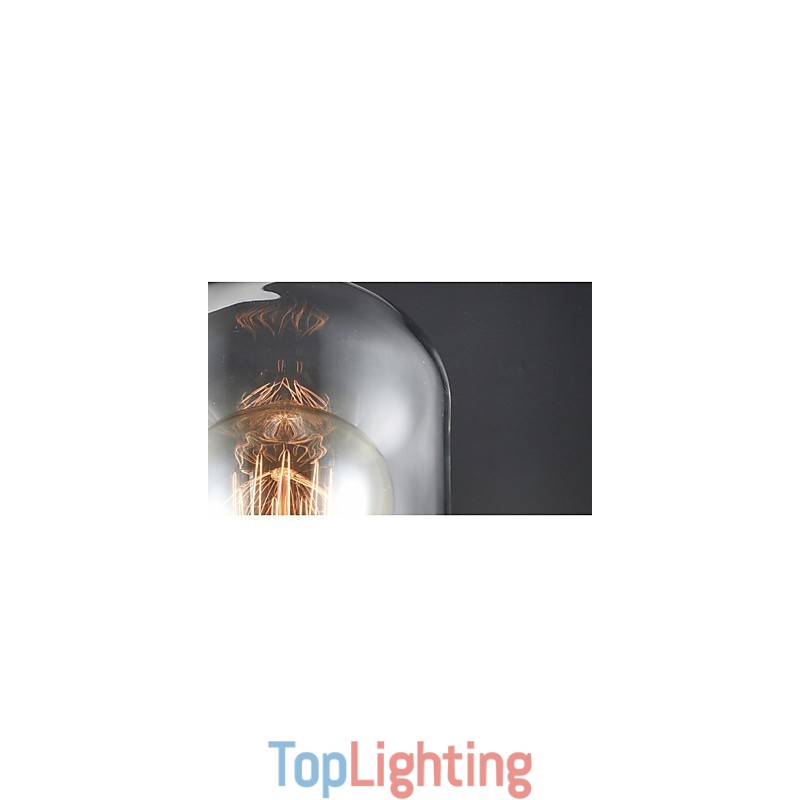 Rustic Style Fixtures Iron Glass Wall Sconce Retro Wall Lamp Light From US