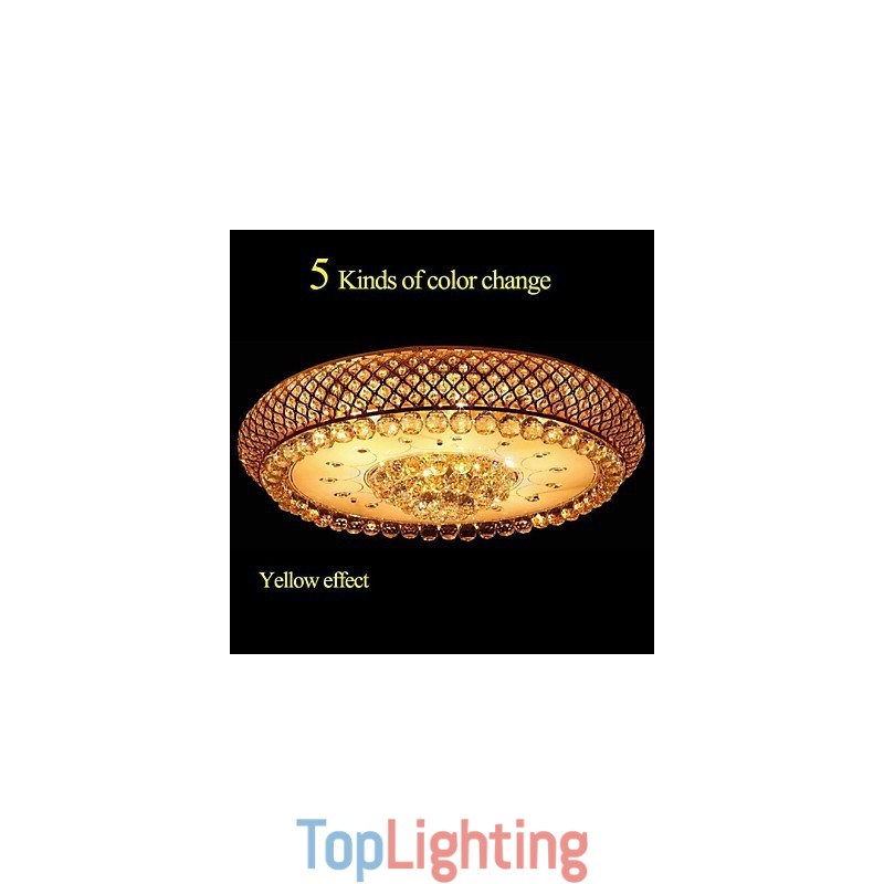 Round Crystal Absorb Dome Light Ceiling Lamp Diameter 80CM Contains 15 Bulbs