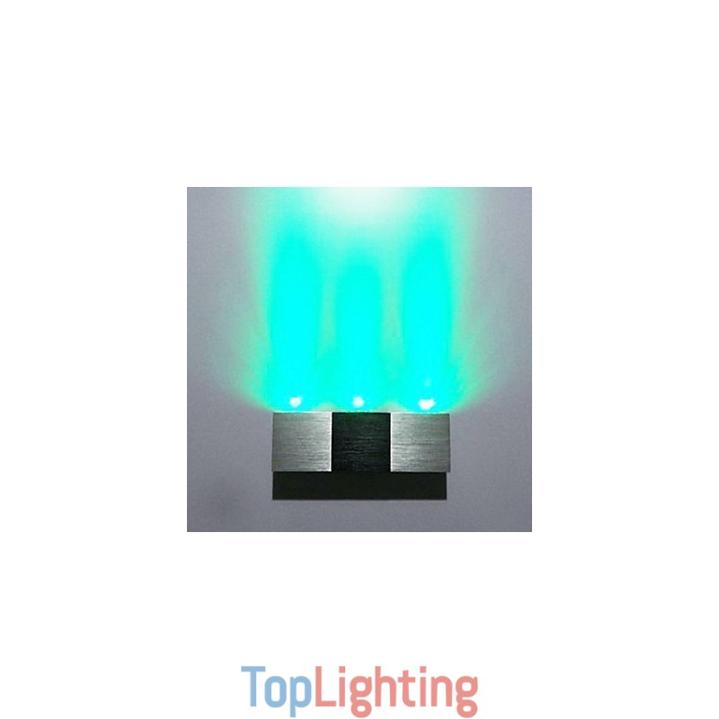 Modern Wall Light with Scattering Light Rectangular Aluminium Body
