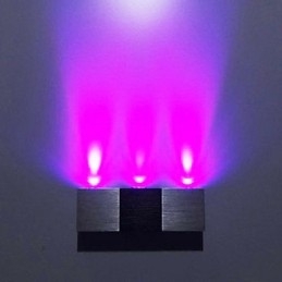 Modern Wall Light with Scattering Light Rectangular Aluminium Body