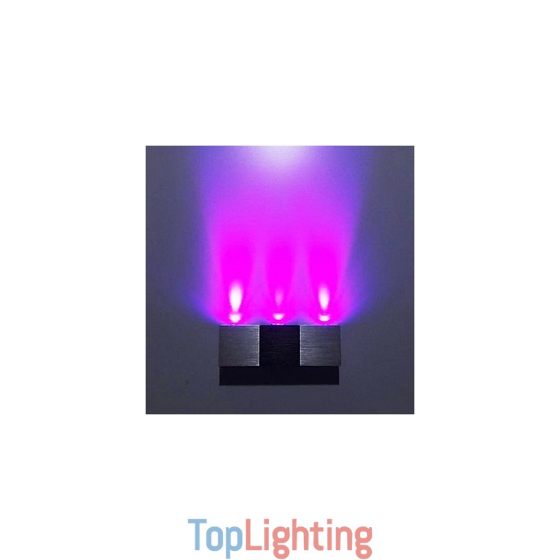 Modern Wall Light with Scattering Light Rectangular Aluminium Body