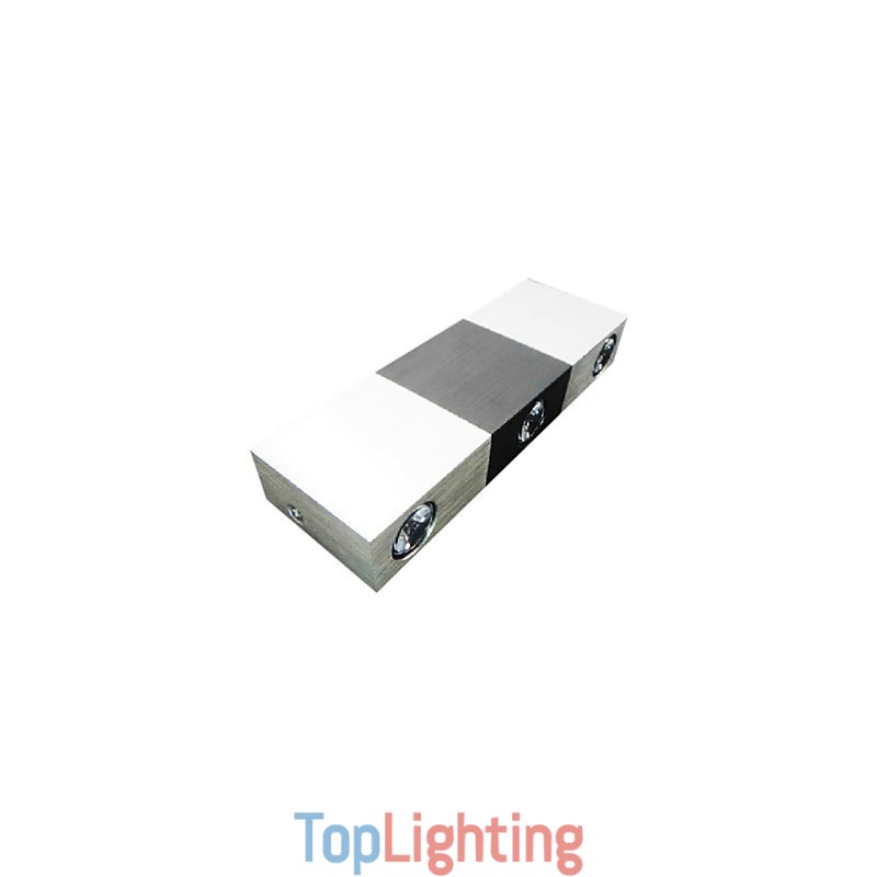 Modern Wall Light with Scattering Light Rectangular Aluminium Body