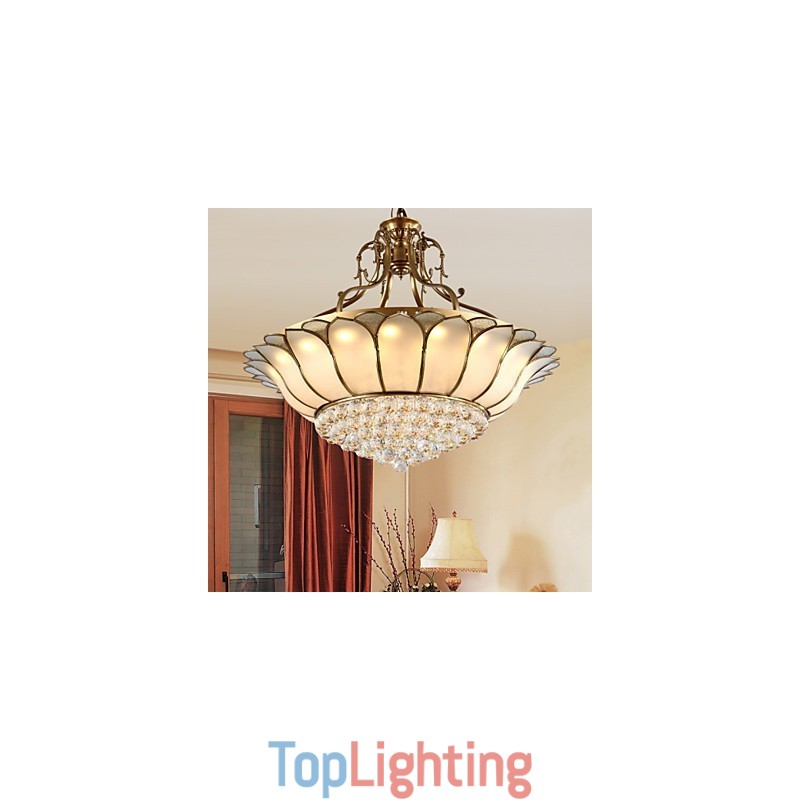 Traditional Classic Rustic Lodge Brass Metal Flush Mount