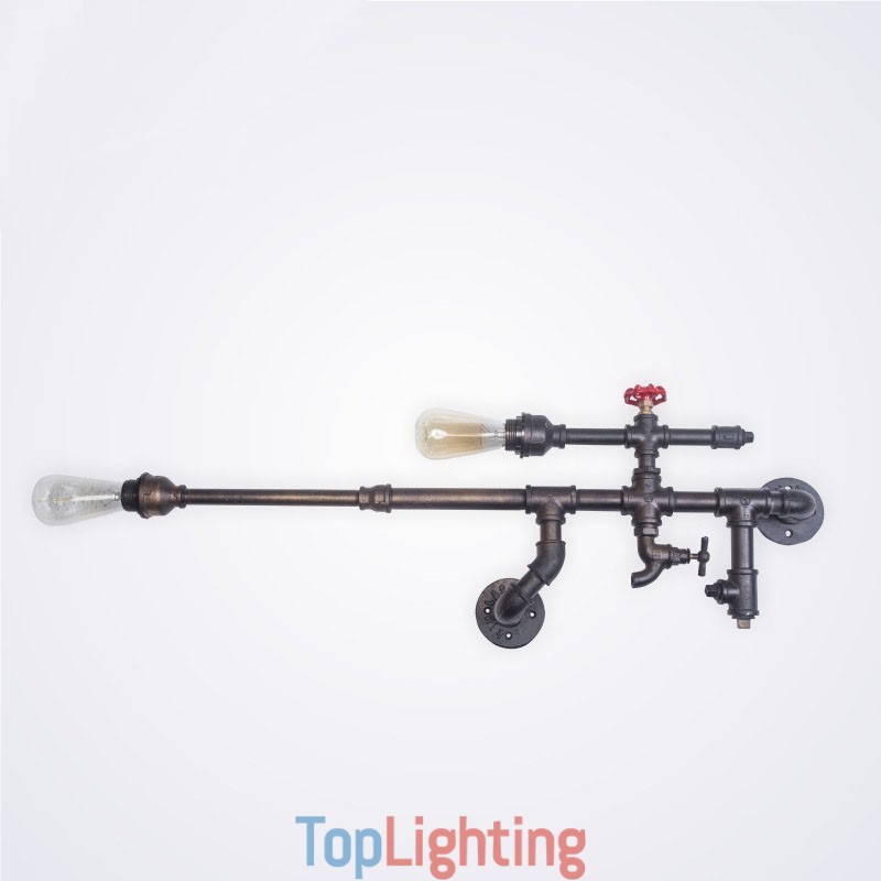 Vintage Industrial Wall Lamp Bathroom Kitchen Dinning Pipe Edison Light Luxury Dining Bar Sconces Lamparas FJ DB2 014A0