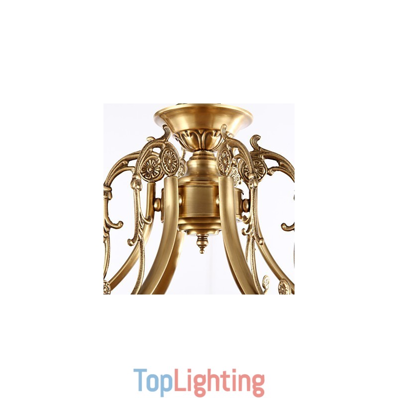 Traditional Classic Rustic Lodge Brass Metal Flush Mount