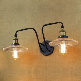 Industrial Nordic Style Creative Personality Bedroom Interior Mediterranean Cafe Wall Glass Double Iron