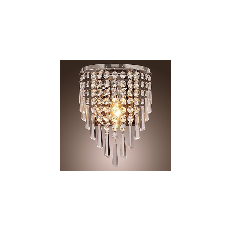 Semi Circular Wall light in Crystal Feature