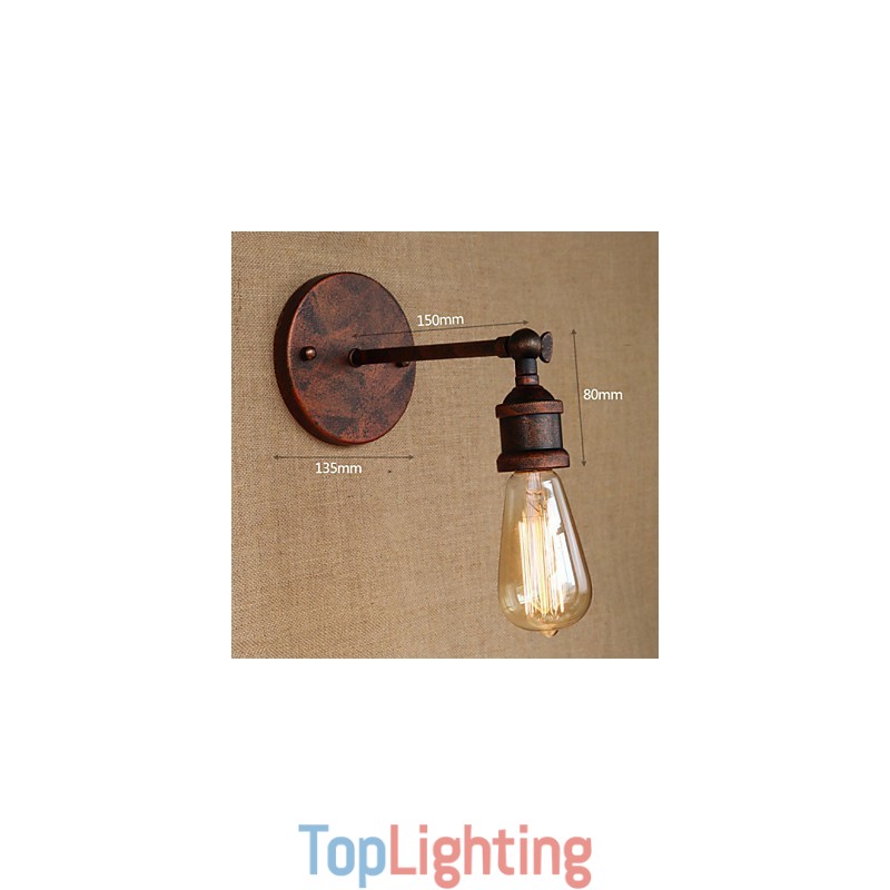 American Bar Cafe Restaurant Bedside Minimalist Aisle Ferruginous Iron Wall Sconce