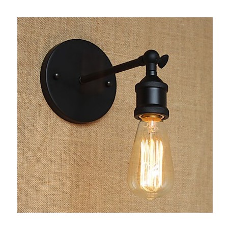 American Restaurant Bar Cafe Bedside Aisle Minimalist Black Wrought Iron Wall Sconce American Restaurant Bar Cafe Bedside Aisle Minimalist Black Wrought Iron Wall Sconce