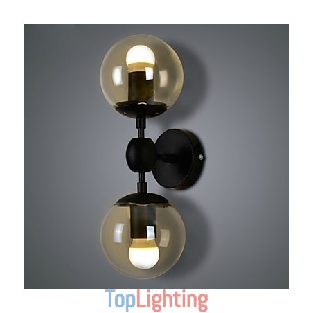 Wall Sconces Glass ball Rustic Lodge Metal Wall Sconces Glass ball Rustic Lodge Metal