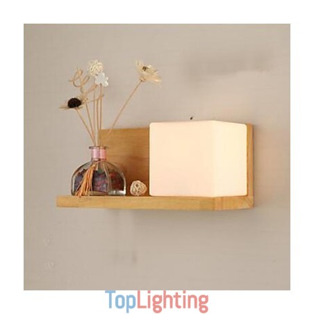 Creative Contemporary And Contracted Solid Wood Glass Wall Lamp Creative Contemporary And Contracted Solid Wood Glass Wall Lamp