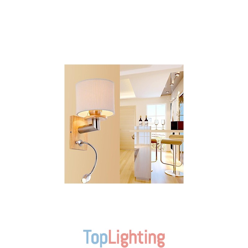 Wall Lamp One Light with Reading Light