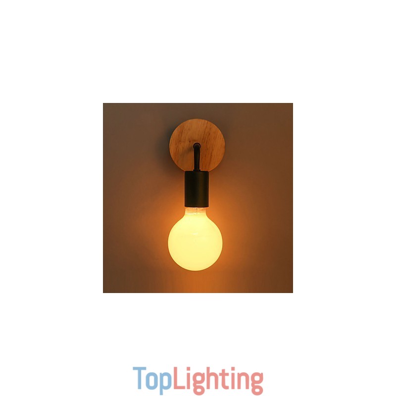 110V 220V IRON Edison Indoor Wall Light Hallway stairwells Sconce Bulb Lamp Fixture Black White