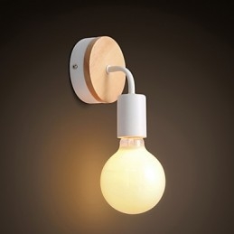 110V 220V IRON Edison Indoor Wall Light Hallway stairwells Sconce Bulb Lamp Fixture Black White