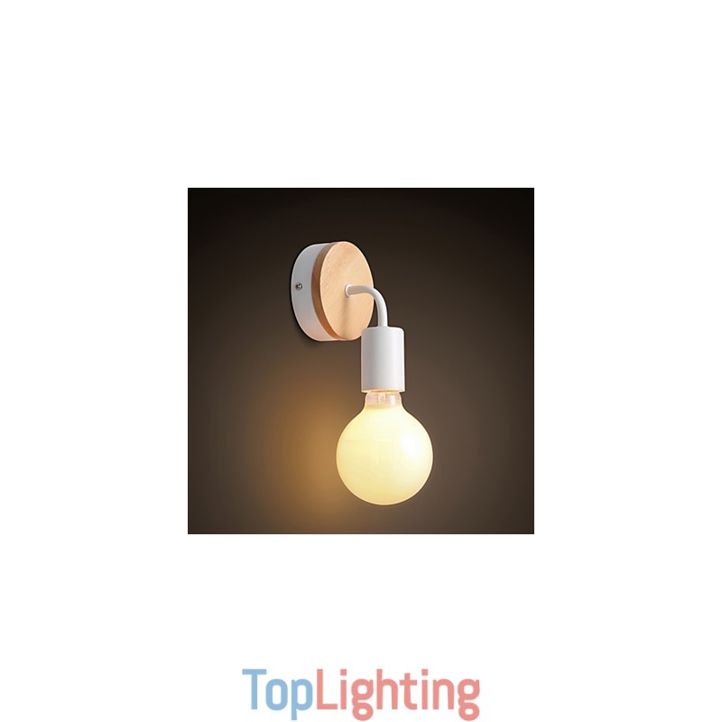 110V 220V IRON Edison Indoor Wall Light Hallway stairwells Sconce Bulb Lamp Fixture Black White