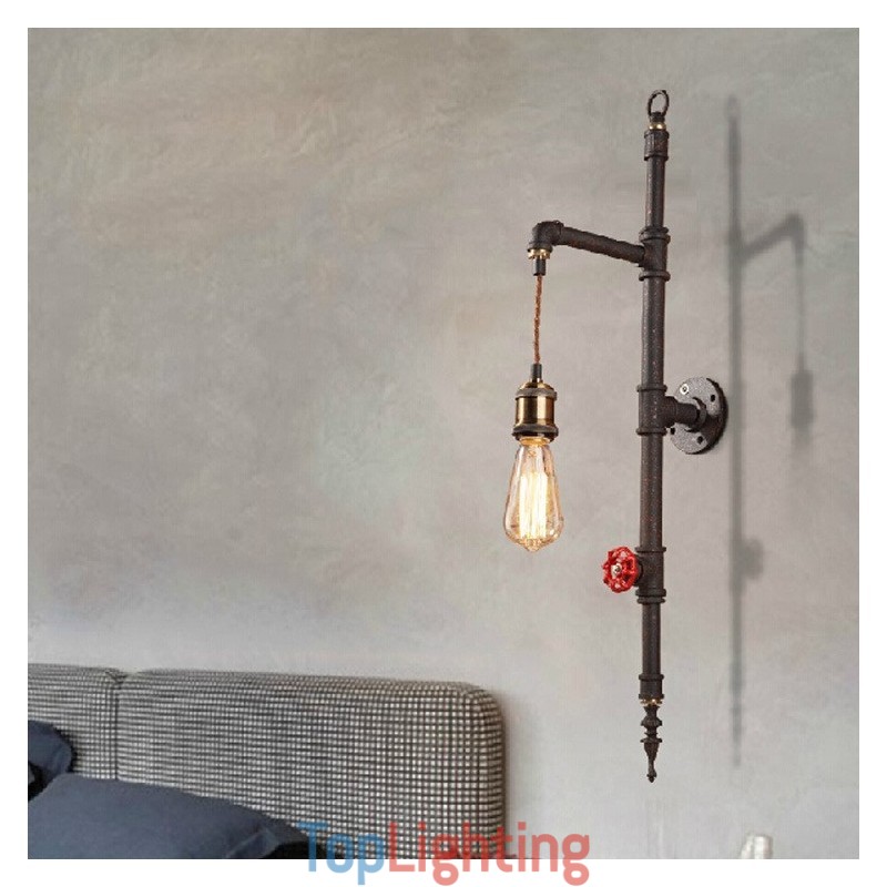 The Pipe Wall Of Rural Creative Retro Rocket Wall Lamp