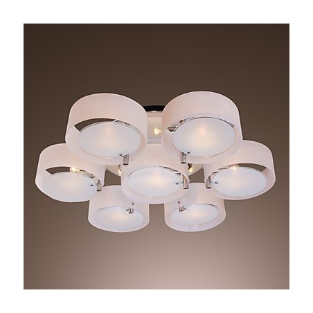 Modern Contemporary Chrome Metal Chandelier Flush Mount Modern Contemporary Chrome Metal Chandelier Flush Mount