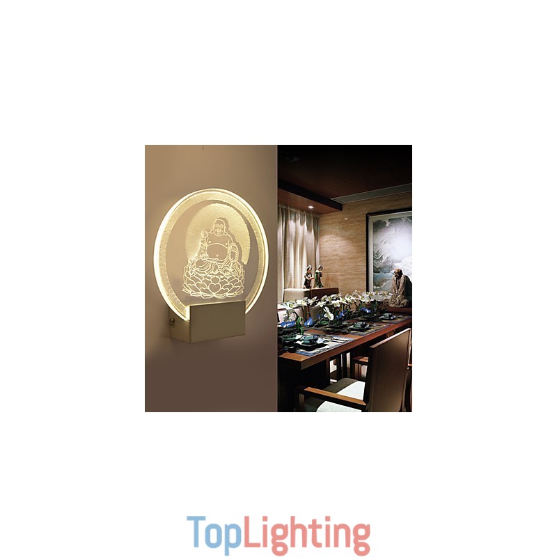 Acrylic Wall Lamp PVC Lamp Light Chip Modern Contemporary Metal