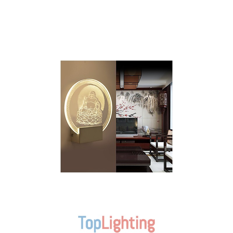 Acrylic Wall Lamp PVC Lamp Light Chip Modern Contemporary Metal