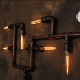 Wall Lamp Wall Sconces 6 Lights Bronze Finsh Industrial Style Rustic Lodge Metal