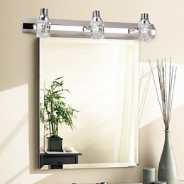 Modern Wall Light with Glass Bubble Shade Mirror Front Style
