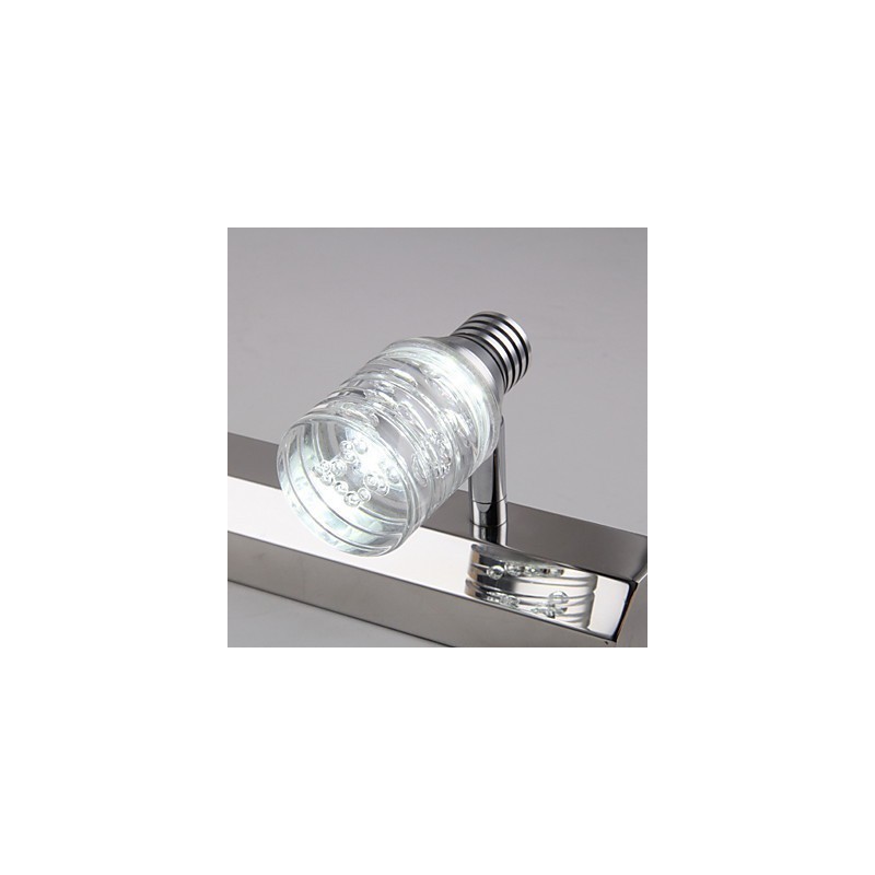 Modern Wall Light with Glass Bubble Shade Mirror Front Style