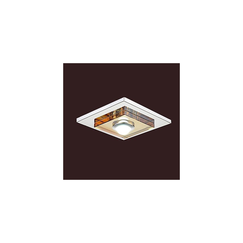 Amber Crystal Ceiling light 1 light Flush Mounted